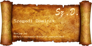 Szegedi Dominik névjegykártya