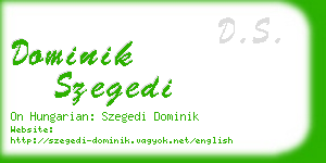 dominik szegedi business card